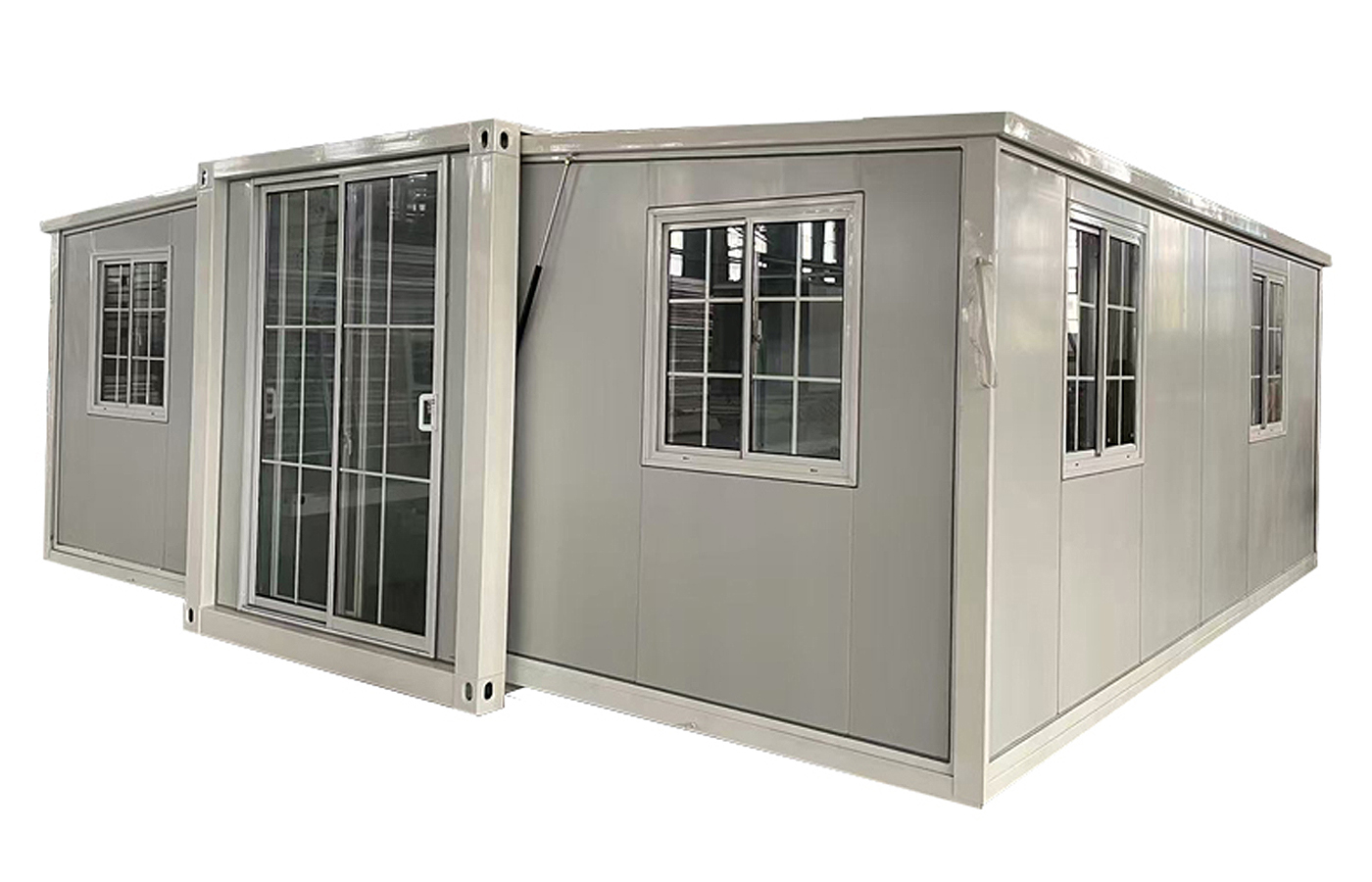 Container extensibil de 40 de picioare, de lux, personalizat, cu placă exterioară din metal Container extensibil de 40 de picioare, de lux, personalizat, cu placă exterioară din metal