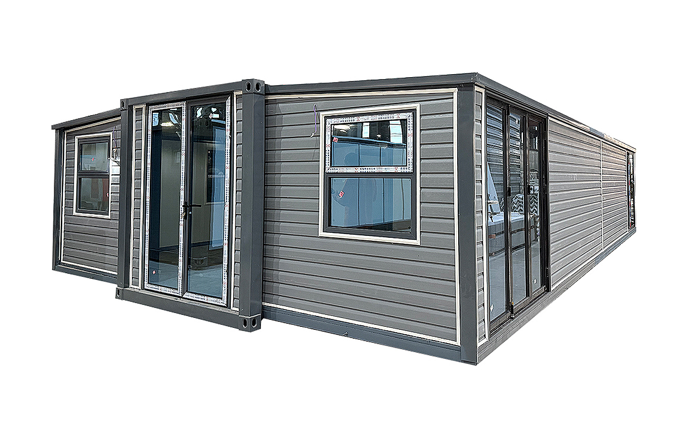Container extensibil de 40 de picioare, de lux, personalizat, cu placă exterioară din metal Container extensibil de 40 de picioare, de lux, personalizat, cu placă exterioară din metal