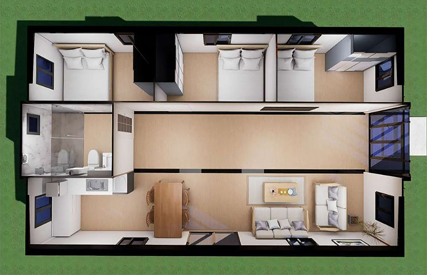 Container extensibil de 40 de picioare, de lux, personalizat, cu placă exterioară din metal Container extensibil de 40 de picioare, de lux, personalizat, cu placă exterioară din metal